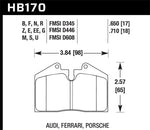 Hawk 89-94 Porsche 911 / 86-94 944 / 93 & 95 968 Front & Rear Black Race Brake Pads