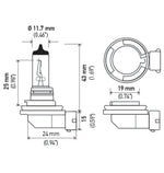 Hella Optilux XY Series H8 Xenon Halogen Bulb 12V 35W Fog Bulbs - Pair