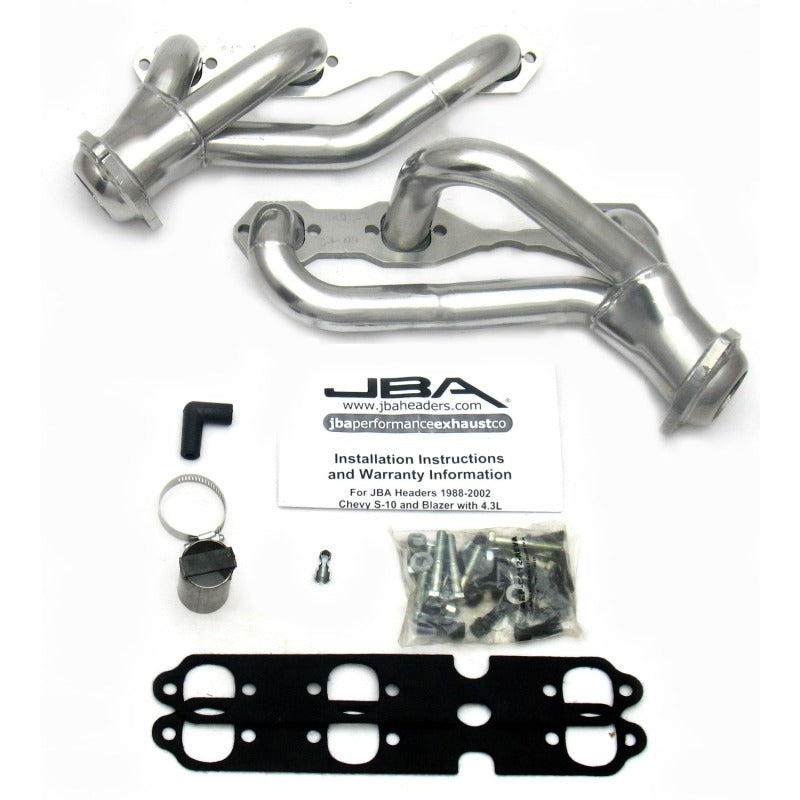 JBA GM S-Truck 4.3L V6 2WD 1-1/2in Primary Silver Ctd Cat4Ward Header