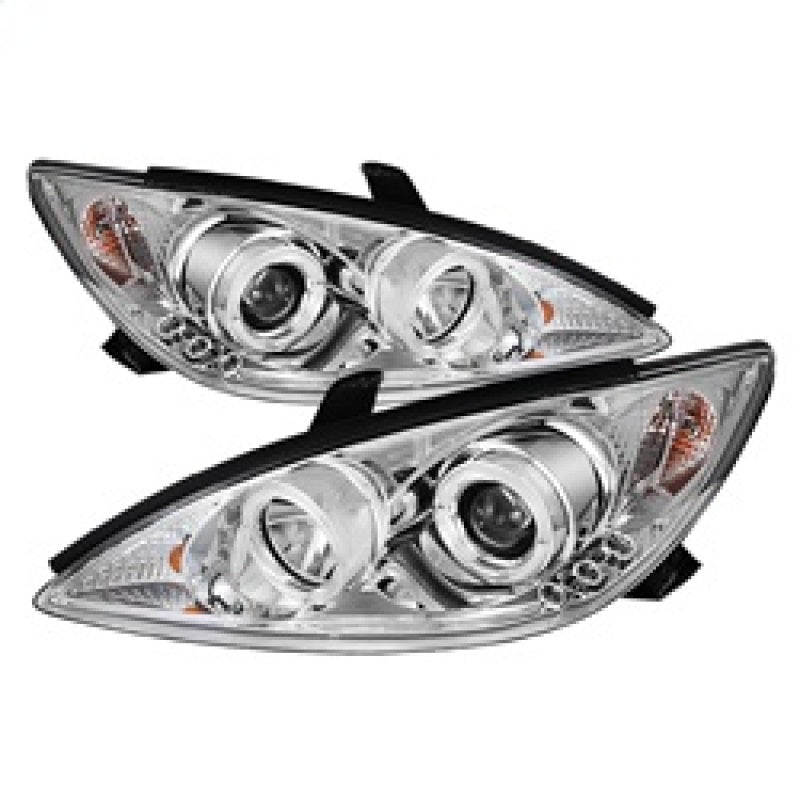Spyder Toyota Camry 02-06 Projector Headlights LED Halo LED Chrome High H1 Low H1 PRO-YD-TCAM02-HL-C
