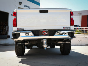 aFe Large Bore-HD 4in 409SS DPF-Back Exhaust System w/Black Tip 20 GM Diesel Trucks V8-6.6L (td) L5P