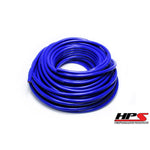 HPS Performance Silicone Heater Hose TubingHigh Temp 1-ply Reinforced1/4" ID25 Feet rollBlue