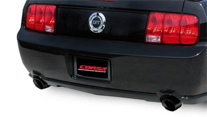 Corsa 2005-2010 Ford Mustang Shelby GT500 5.4L V8 Black Sport Axle-Back Exhaust