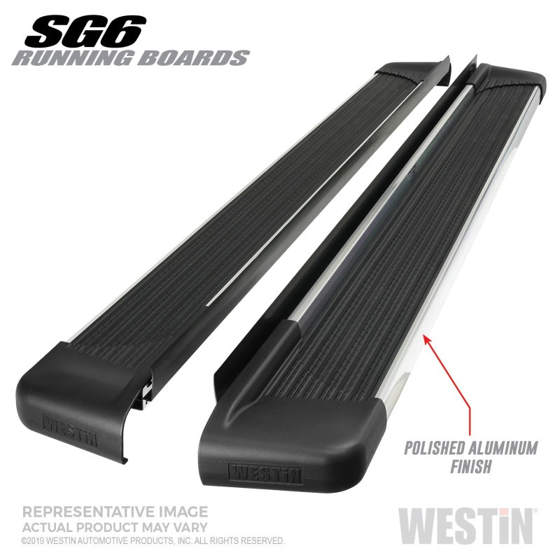 Westin Polished Aluminum Running Board 83 inches SG6 Running Boards - Polished