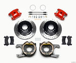 Wilwood D154 P/S P-B Kit Drilled-Red Jeep Dana 35 2.56 Off 5-lug w/ lines