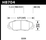 Hawk 11-16 Scion TC / 09-13 Toyota Matrix DTC-60 Race Front Brake Pads