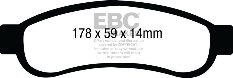 EBC 08-10 Ford F250 (inc Super Duty) 5.4 (2WD) Ultimax2 Rear Brake Pads