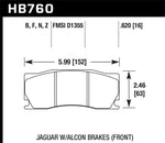 Hawk 08-12 Jaguar XKR w/Alcon Brakes DTC-70 Front Race Brake Pads