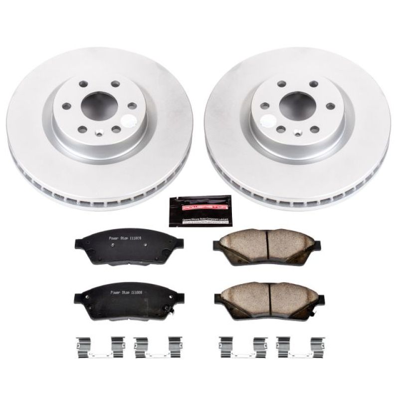 Power Stop 10-16 Cadillac SRX Front Z17 Evolution Geomet Coated Brake Kit