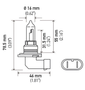 Hella Optilux HB3 9005 12V/65W XY Xenon Yellow Bulb