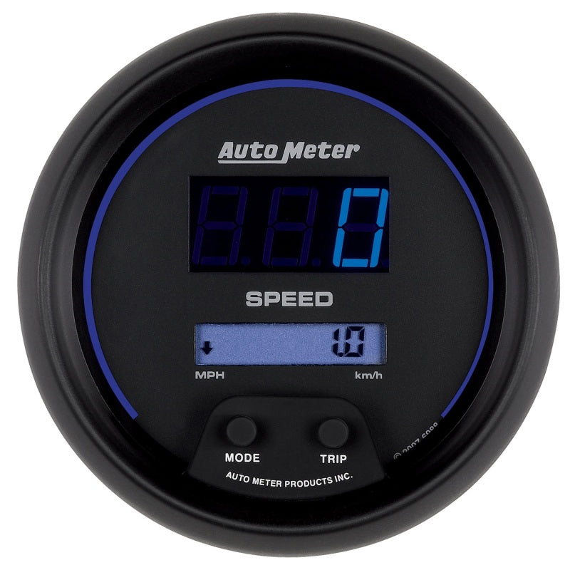 Autometer Cobalt Digital 85.7mm Black Electric Programable Speedometer