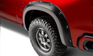 Bushwacker 19-21 Chevrolet Silverado 1500 Pocket Style Flares 2pc REAR- Black