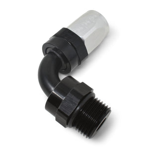 Russell Performance Hose End #8 Hose to #8 Radius Inlet Port 90 Deg Blk/Clr