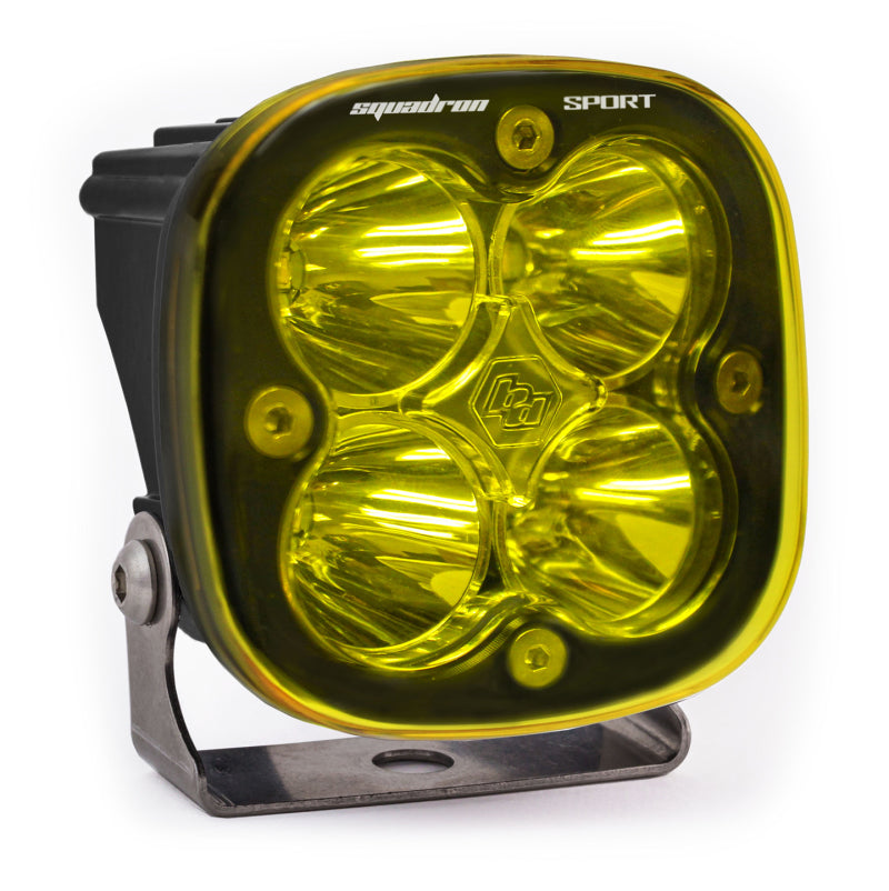 Baja Designs Squadron Sport Work/Scene Pattern Black LED Light Pod - Amber