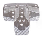 NRG Aluminum Sport Pedal A/T - Gunmetal w/Silver Carbon