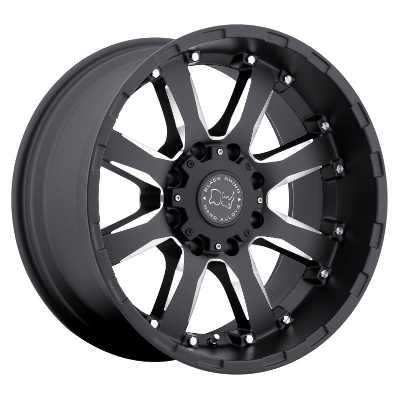 Black Rhino Sierra 18x9.0 8x165 ET12 CB 122.1 Gloss Black w/Milled Spokes Wheel