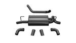 Corsa 2018-2024 Jeep Wrangler JL 2.5in Dual Rear Turn Down Exit Black Sport Axle-Back Exhaust