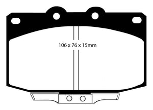 EBC 86-89 Mazda RX7 2.4 (1.3 Rotary)(Vented Rear Rotors) Bluestuff Front Brake Pads