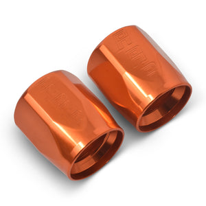 Russell Performance 2-Piece -10 AN Anodized Full Flow Swivel Hose End Sockets (Qty 2) - Orange