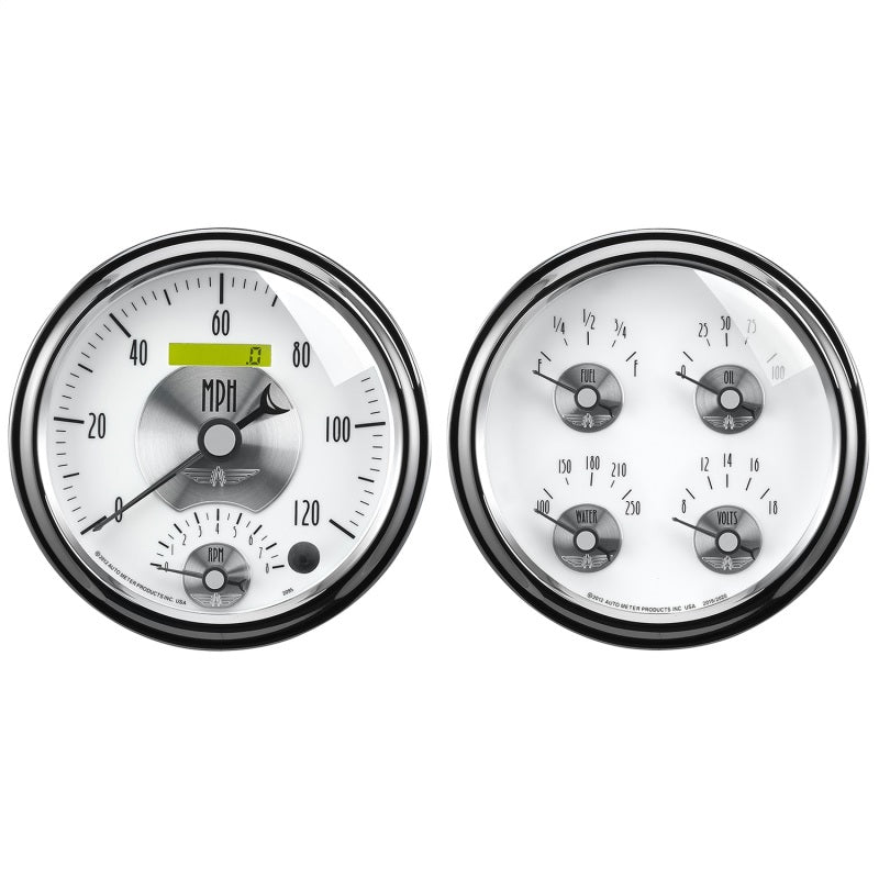 Autometer Prestige Series Pearl 5in Gauge Box Kit - Tachometer/Speedometer Combo / Oil Pressu