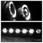 Spyder Ford F150 97-03 Projector - LED Halo Amber Reflctr LED Blk Smke PRO-YD-FF15097-1P-AM-BSM