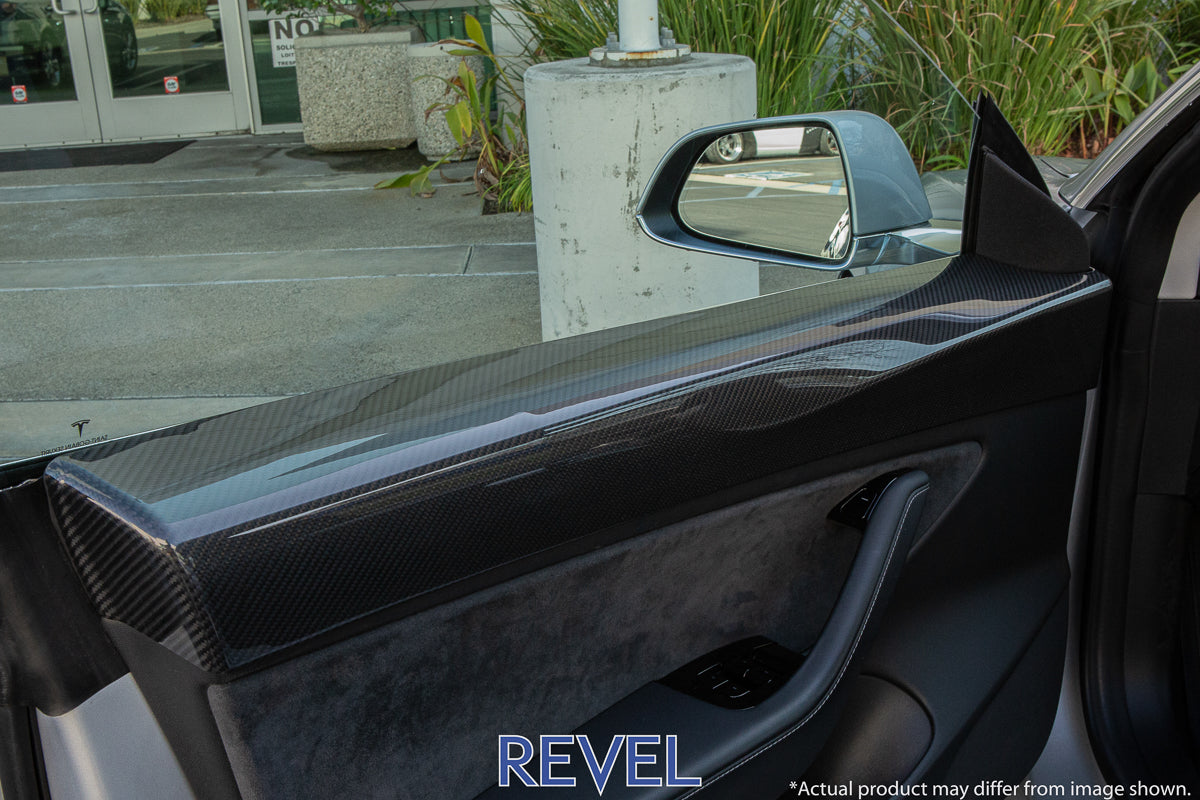 Revel USA - GT Dry Carbon Door Trim Cover Set (Front Driver & Passenger) - 16+ Model 3 - 1TR4GT1AX03