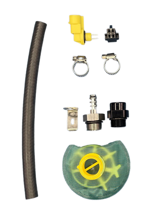 DeatschWerks DW650iL Series 650LPH In-Line External Fuel Pump Universal Install Kit