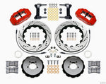 Wilwood Narrow Superlite 6R Front Hat Kit 14.00in Drilled Red 1999-2012 Subaru WRX w/Lines