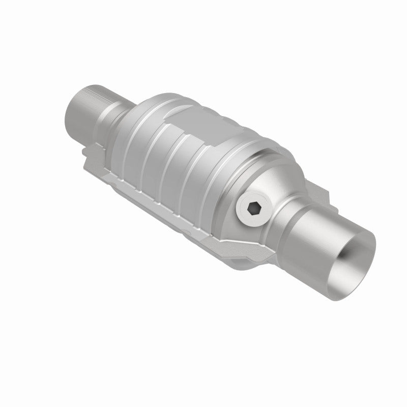 MagnaFlow Univ Cat Conv 2.5in Inlet/Outlet Ctr/Ctr Round 9in Body L x 5.125in W x 13in Overall L