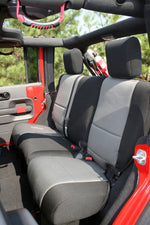 Rugged Ridge Seat Cover Kit Black/Gray 11-18 Jeep Wrangler JK 2dr