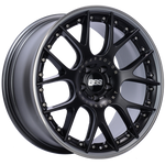 BBS CH-RII 20x9 5x112 ET30 Satin Black Center Platinum Lip SS Rim Prot Wheel -82mm PFS/Clip Req