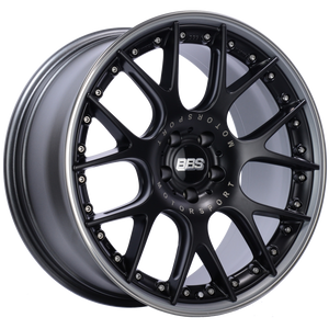 BBS CH-RII 20x9 5x112 ET30 Satin Black Center Platinum Lip SS Rim Prot Wheel -82mm PFS/Clip Req