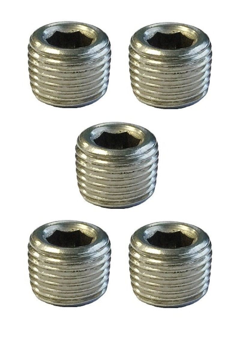 Torque Solution Stainless Steel 1/8 in NPT Plug: Universal 5 Pack
