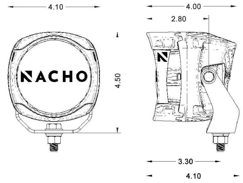 ARB NACHO Quatro Combo 4in. Offroad LED Light - Pair