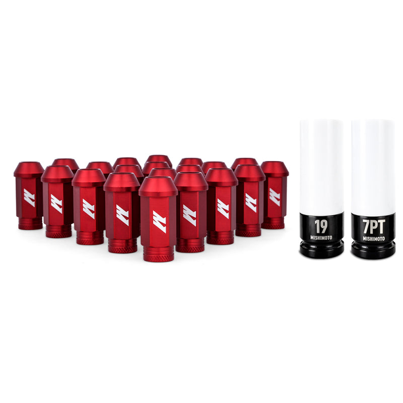 Mishimoto Aluminum Locking Lug Nuts M12x1.5 20pc Set Red