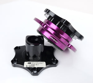 NRG Quick Release SFI SPEC 42.1 - Shiny Black Body / Shiny Purple Ring