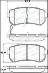 StopTech 10-13 Kia Forte Koup Street Performance Front Brake Pads