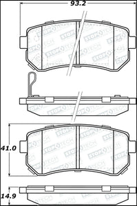 StopTech 10-13 Kia Forte Koup Street Performance Front Brake Pads