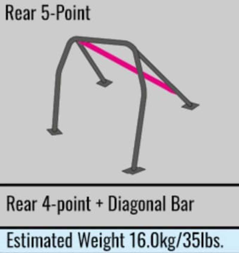 Cusco Safety21 5-Point (No Front Bars) Steel Black Roll Cage 90-97 Mazda Miata (NA) (S/O/No Cancel)