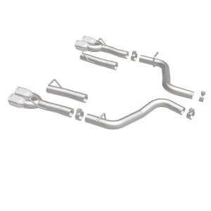 MagnaFlow Axle-Back, SS, 2.5in, Quad Split Rear 3.5in Tip 2015 Dodge Challenger 3.6L V6