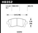 Hawk 02-03 WRX / 98-01 Impreza / 97-02 Legacy 2.5L / 98-02 Forester 2.5L HT-10 Front Race Pads