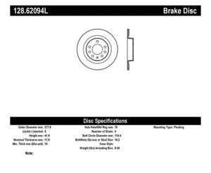 StopTech Drilled Sport Brake Rotor