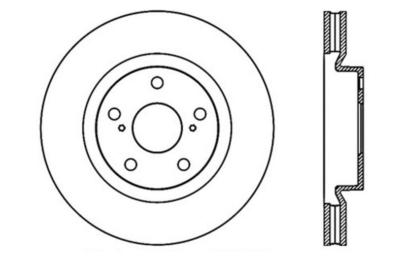 StopTech 07-09 Lexus ES 250/ES 300/ ES330/ES350 SportStop Slotted & Drilled Left Front Rotor