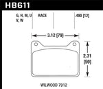 Hawk Wilwood 7912 Black Brake Pads