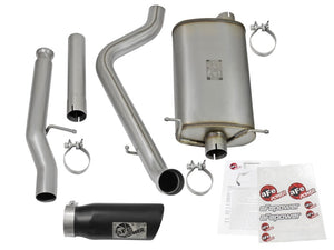 aFe MACHForce XP Exhausts Cat-Back Black Tip 09-17 GM Silverado 1500 4.3/5.3L RegCab SB/LB