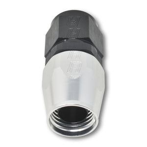 Russell Performance -6 AN Black/Silver Straight Full Flow Hose End