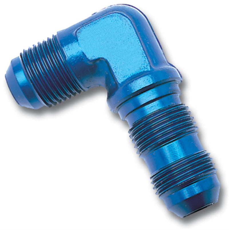 Russell Performance -4 AN 90 Degree Flare Bulkhead (Blue)