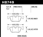 Hawk DTC-80 13-16 BMW 328i Rear Brake Pads