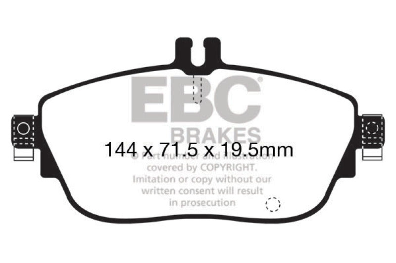 EBC 13+ Mercedes-Benz CLA250 2.0 Turbo Ultimax2 Front Brake Pads