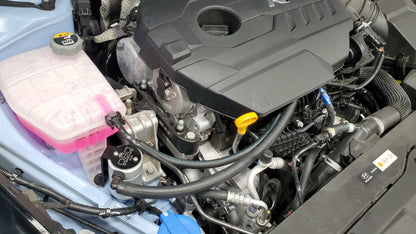J&amp;L 22-25 Hyundai Elantra N 2.0L Oil Separator 3.0 Passenger Side - Clear Anodized